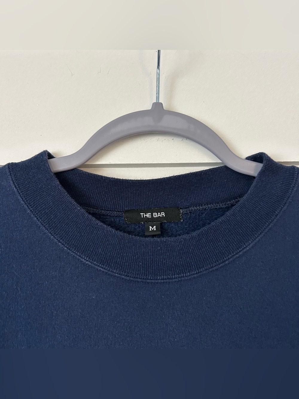 The Bar Varsity Sweatshirt Navy Blue Size Medium - Picture 2 of 5